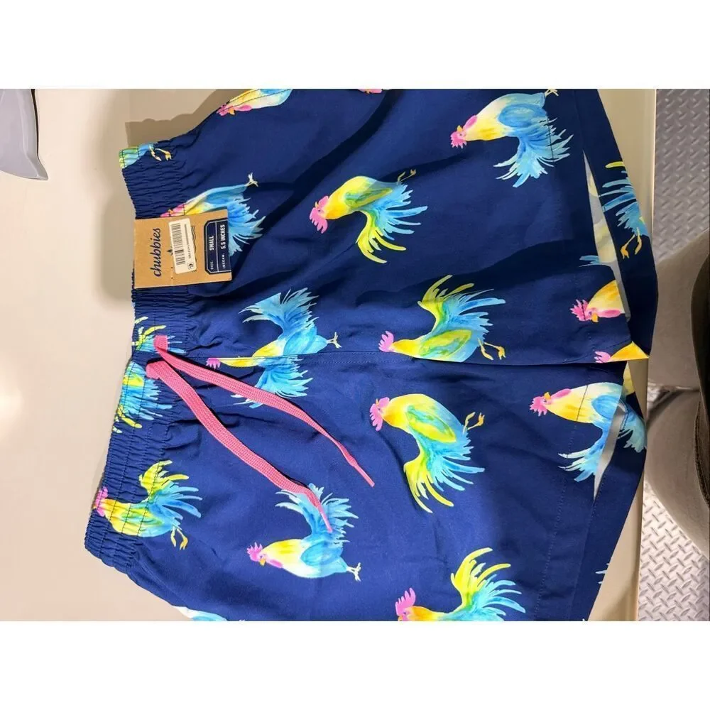CHUBBIES NWT 5.5” Classic Swim Trunk The Fowl Plays Small